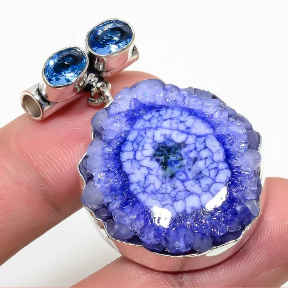 Purple Solar Quartz Pendant